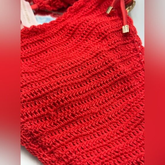 🆕 CHELSEA & VIOLET 🧿 NWT Solid Crochet Triangle Hipster Bikini Set - Sz S - Picture 13 of 15